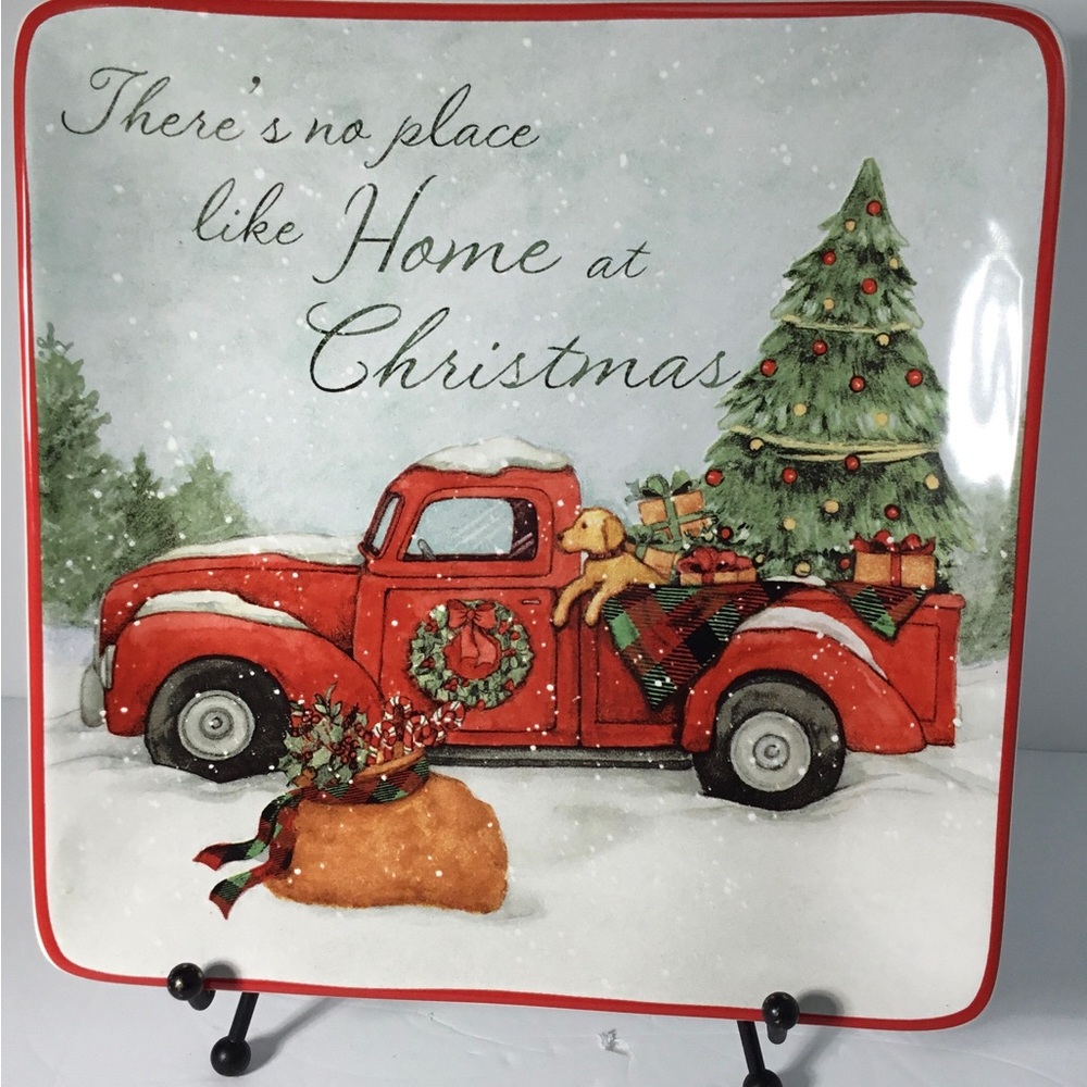 Salad Dessert Plate Susan WInget Certified Home for Christmas 8.5” New!